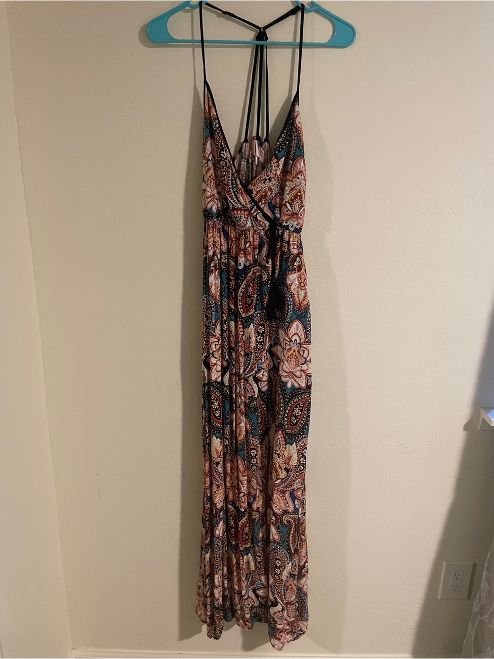 Bohemian Paisley Print Maxi Dress in Multi-Color